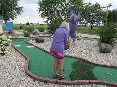 Judy Geisler; minature golf; Crazy Horse Campground, WI